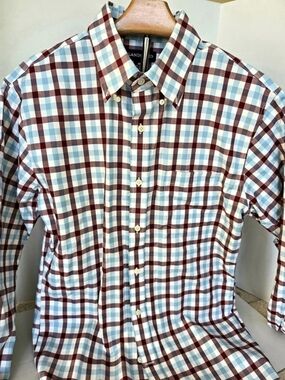 Lands' End Men's Plaid Button Down Shirt